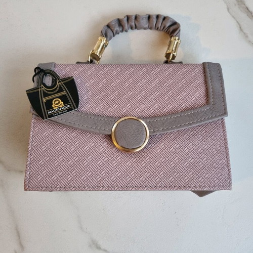 Magnifique pink/grey handbag new with tags