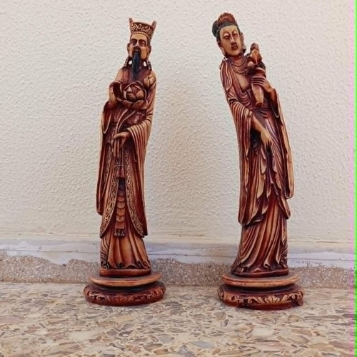 Vintage Asian figurines used, 1950-1970