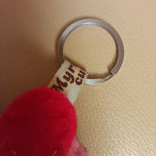 Cupcake key holder new felt in brown-red-pink colors