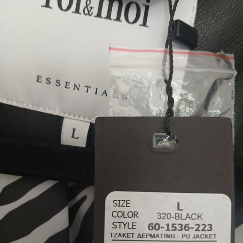 Toi&Moi jacket new, size L, black with two-tone sleeves