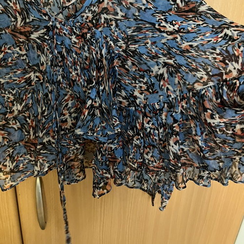 Zini floral set like new, airy fabric, blue multicolor