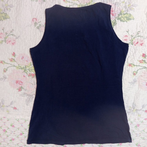 Zara sleeveless top medium size navy blue like new