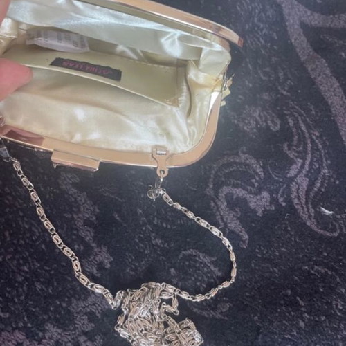 Evening shoulder bag new, gold