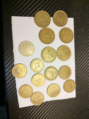 Skopje dinars used, pack of 16 coins