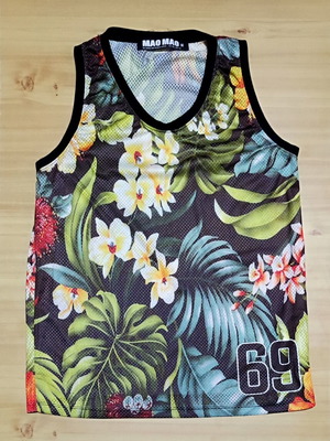 Tank Top floral mesh men's cut size M new