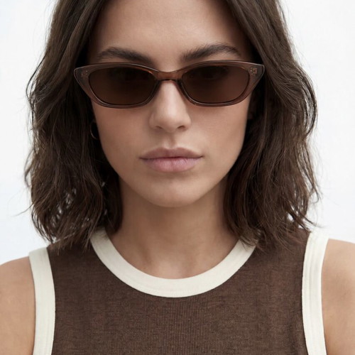 D. Franklin cat eye women's sunglasses, brown