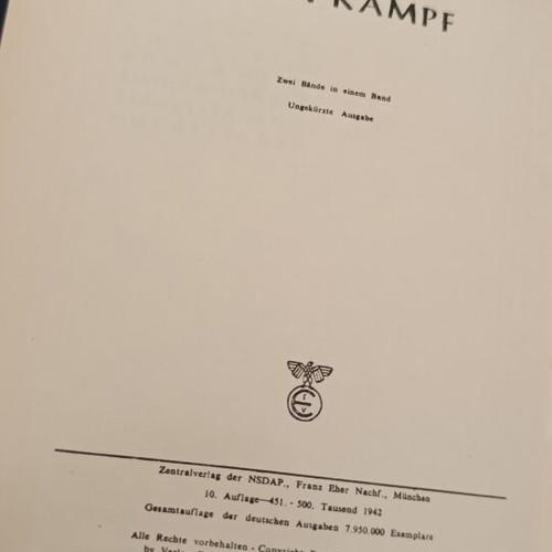 Mein Kampf two-volume hardcover set like new, Greek edition