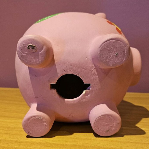 Piggy bank ceramic used without stopper