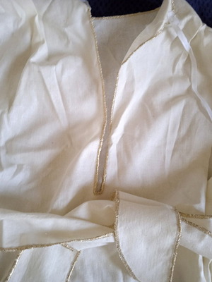 Handmade children's ancient Greek angel costume like new, beige poplin