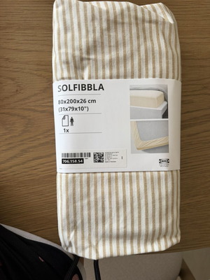 Solfibbla fitted sheet 80x200x26 cm new