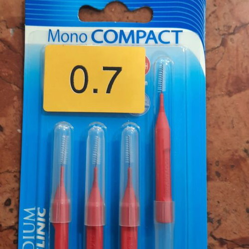 Elgydium Clinic Mono Compact 0.7 mm interdental brushes pack of 4 new
