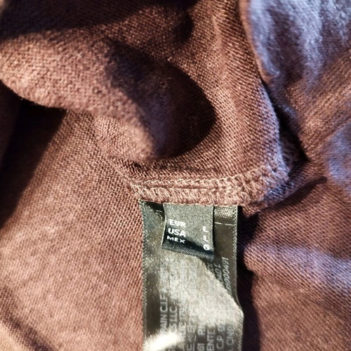 Massimo Dutti linen polo size L like new, brown/burgundy