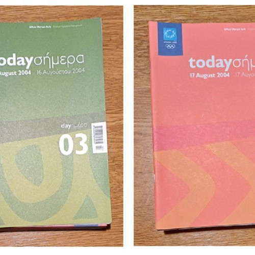 Athens 2004 Olympic Games complete set of 16 unused official daily programs like new