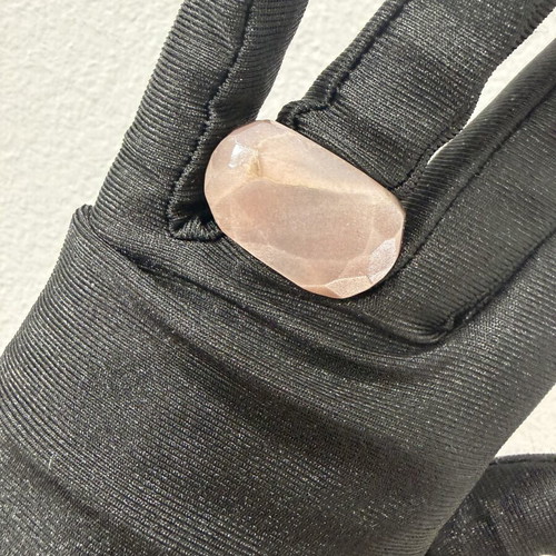 Sunstone ring, natural carved gemstone