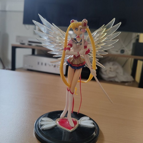 Sailor Moon figure used with base and transparent wings