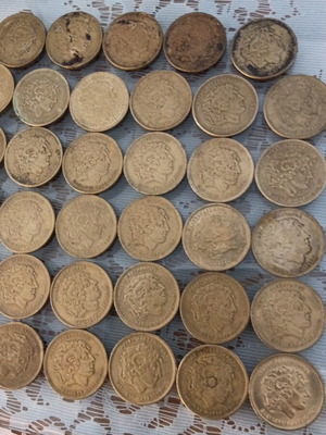100 Drachma Coins used, lot of 35 with Alexander the Great