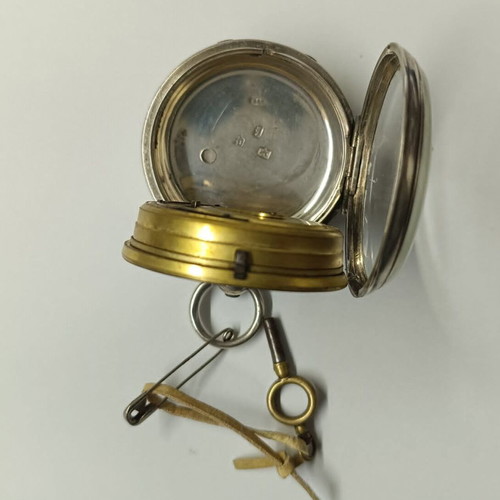 Silver pocket watch used, large, 148 grams