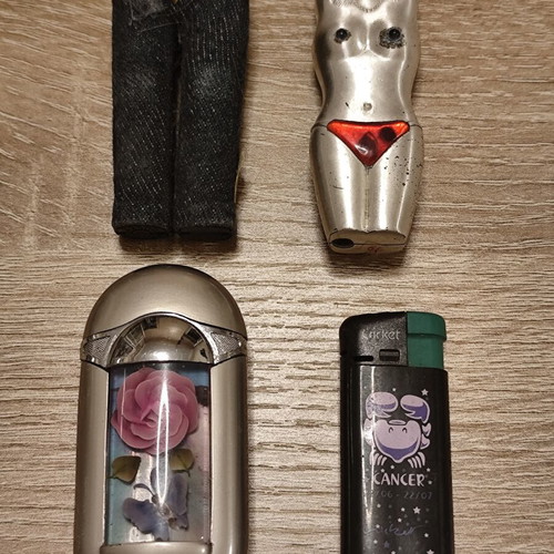 Collection of 25 used vintage lighters and 3 matchboxes from hotels and restaurants