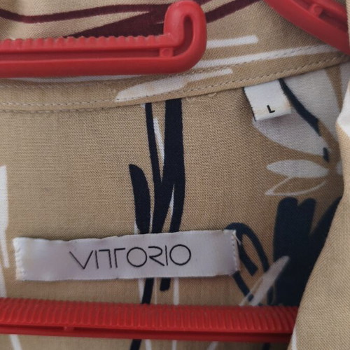Vittorio Artist viscose shirt large, like new, beige and brown
