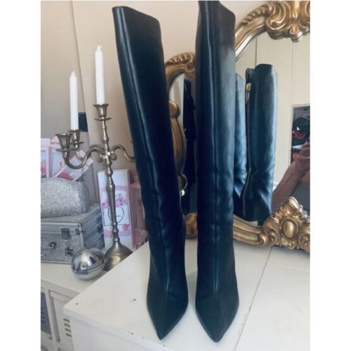 Giuseppe Zanotti leather boots size 40 like new, black and gold