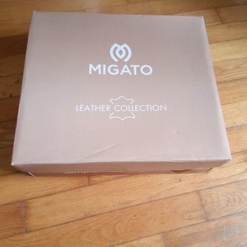 Migato Western Boots 38 New Leather Black and Silver