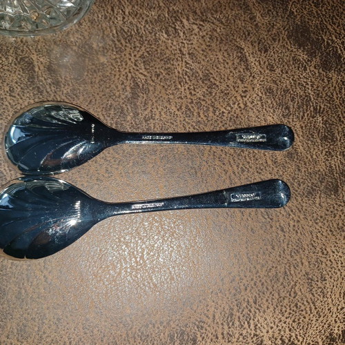 Set of 2 crystal jars for sugar and coffee used