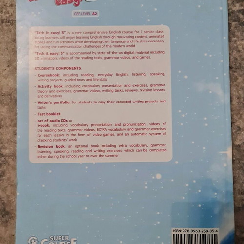 Tech it easy 3 CEF LEVEL A2 book used