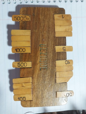 Bezique score counter like new vintage card game accessory