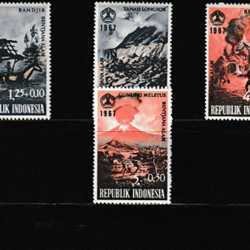 Stamp series 1967 natural disasters new