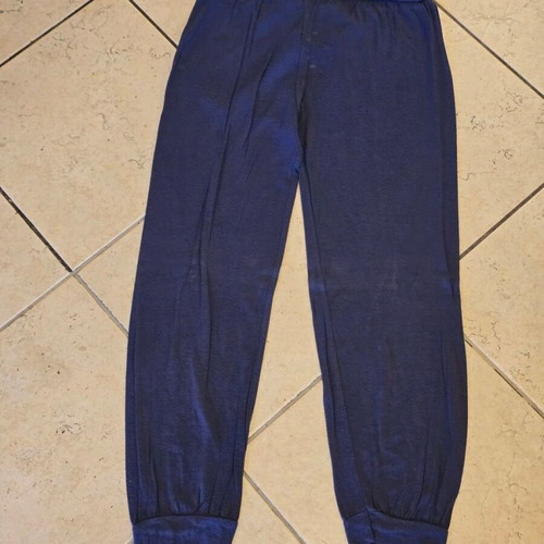 Elastic pants made in Italy used, black and blue, size Medium