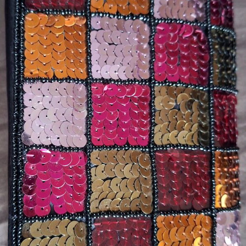 Handbag multicolor like new with sequins