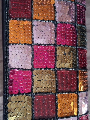 Handbag multicolor like new with sequins