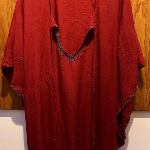 Bordeaux Caftan Bat Style One Size Like New