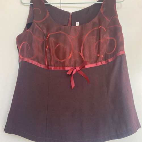 Burgundy 3-Piece Set Jacket Top and Long Skirt Like New