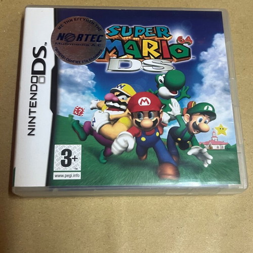 Super Mario 64 DS Nintendo game with Greek manual