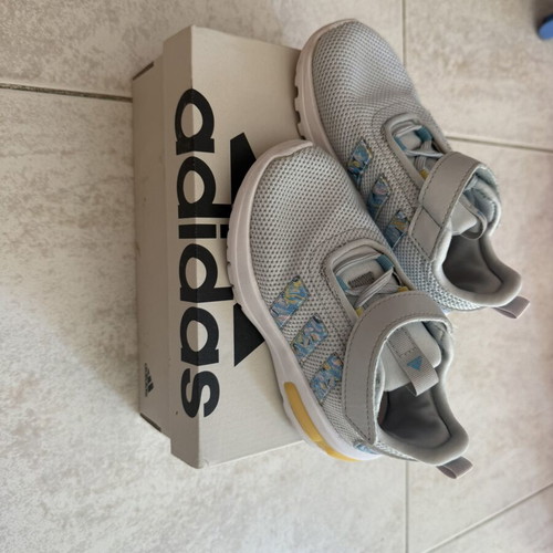 Adidas Racer TR23 girls' shoes size 25, like new, gray with colorful details
