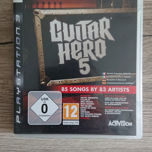 Guitar Hero 5 case for PS3 used in excellent condition without CD