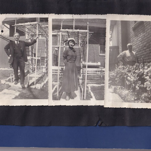 Photo album with 23 used souvenir photos, family moments