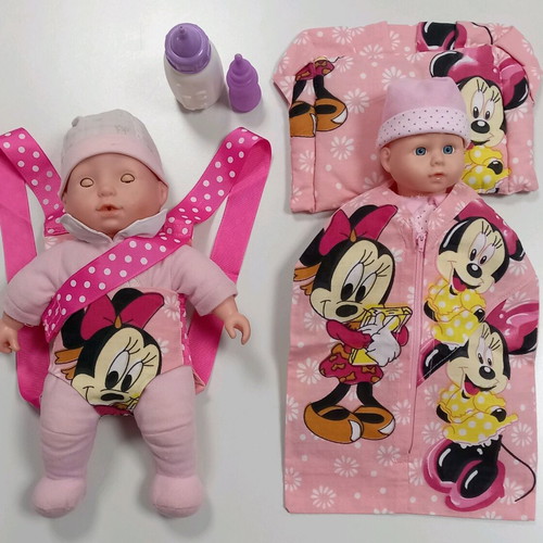 Doll stroller like new with 2 babies and accessories
