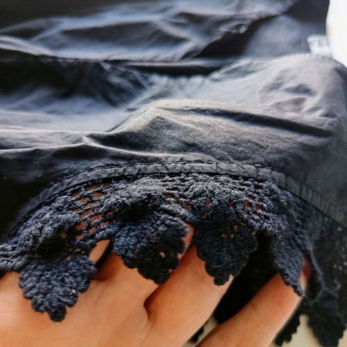 Black asymmetric dress New Collection Italy used with lace sleeves
