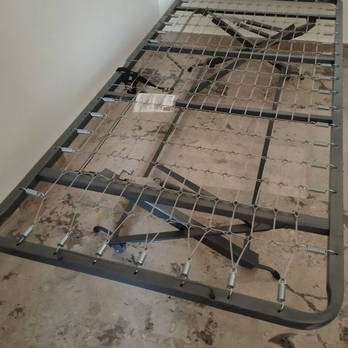 Bed with sliding mechanism and mattress like new 185x85 cm
