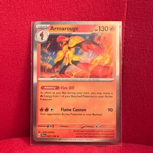 Armarouge Pokemon Card new in its sleeve