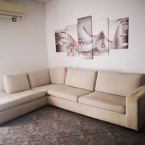 Corner sofa used 2.15x3.00 beige, two pieces