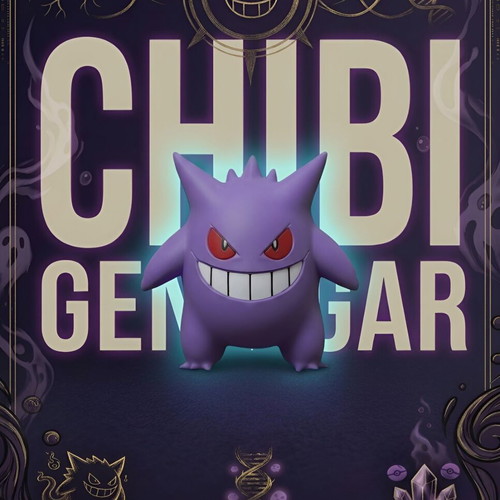 Chibi Gengar 3D printed figure new