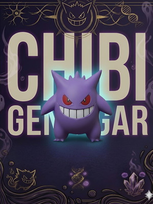 Chibi Gengar 3D printed figure new