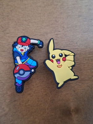Pokemon charms for Crocs with Ash and Pikachu new