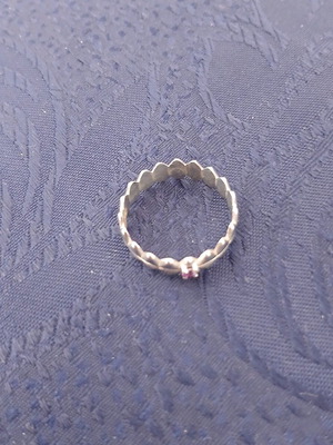 Silver 925 ring with amethyst new, minimal geometric design