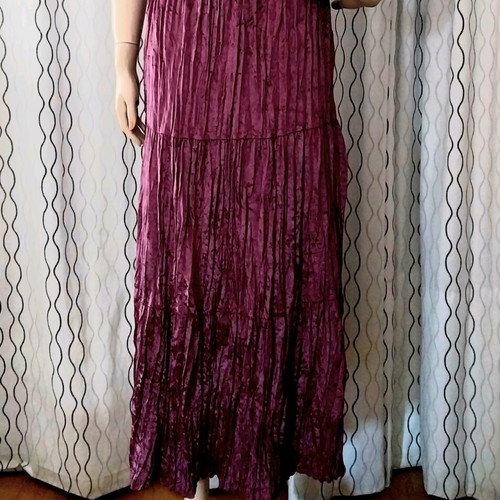 Velvet skirt like new, asymmetrical pleated, burgundy