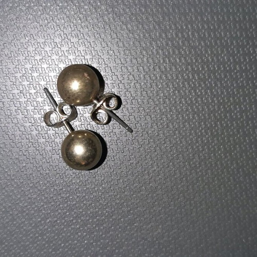 Ball earrings new, gold-colored