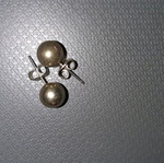 Ball earrings new, gold-colored